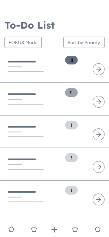 Lo-fi to-do list sorted by priority
