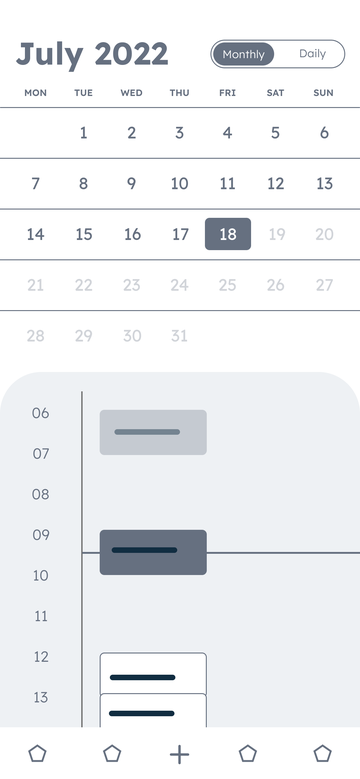 Lo-fi monthly calendar