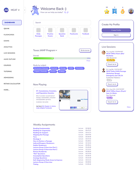 Earlier dashboard layout exploration