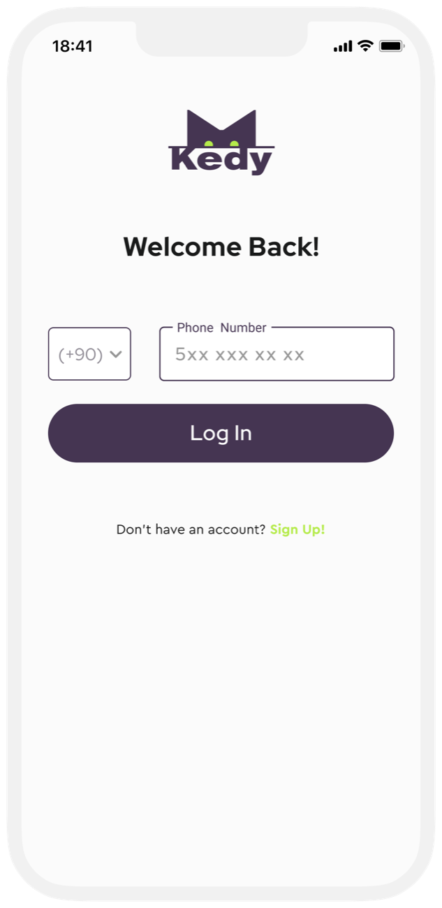 Welcome back log in with a phone number