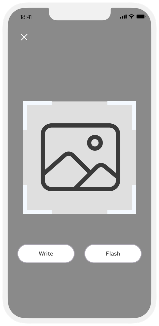 Wireframe: scan the QR code
