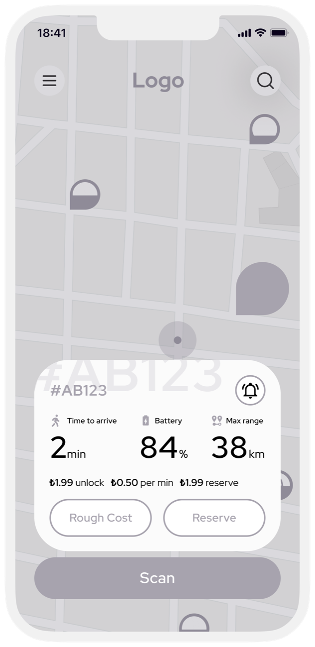 Wireframe: scooter details